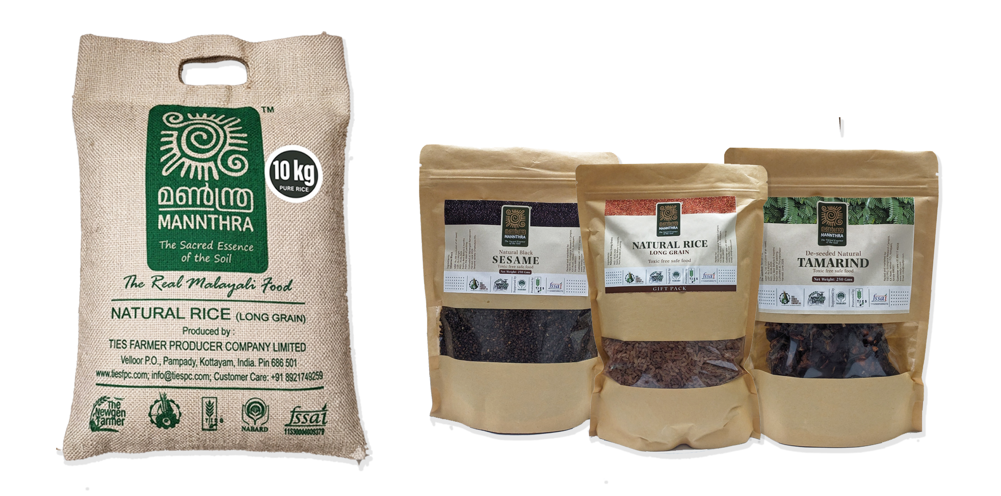 Assortment of organic products